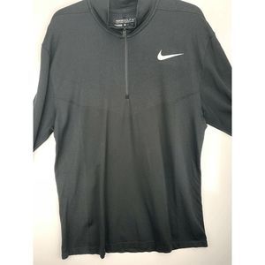 NEW Mens XL NIKE Golf Knit Pullover Jacket 1/4 Zip Long Sleeve 833280-010 Black